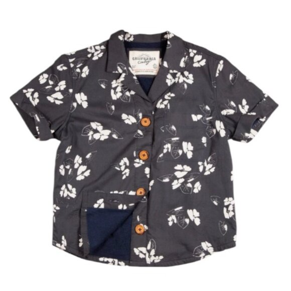 NWT High Water Short Sleeve Shirt-California Poppy-Washed Navy W/Pockets-S - Picture 1 of 8
